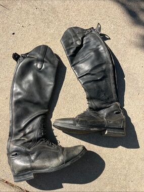 Black Tall Riding Boots - Mountain Horse Venezia size 7 regular